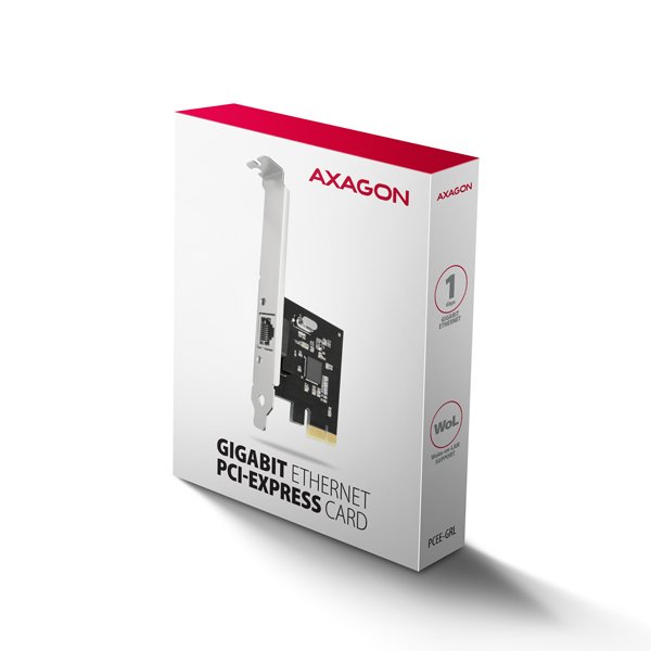 AXAGON PCEE-GRL, PCIe síťová karta - 1x Gigabit Ethernet port (RJ-45), Realtek 8111L, vč. LP - obrázek č. 5