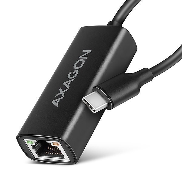 AXAGON ADE-ARC, USB-C 3.2 Gen 1 - Gigabit Ethernet síťová karta, Realtek 8153, auto instal - obrázek produktu