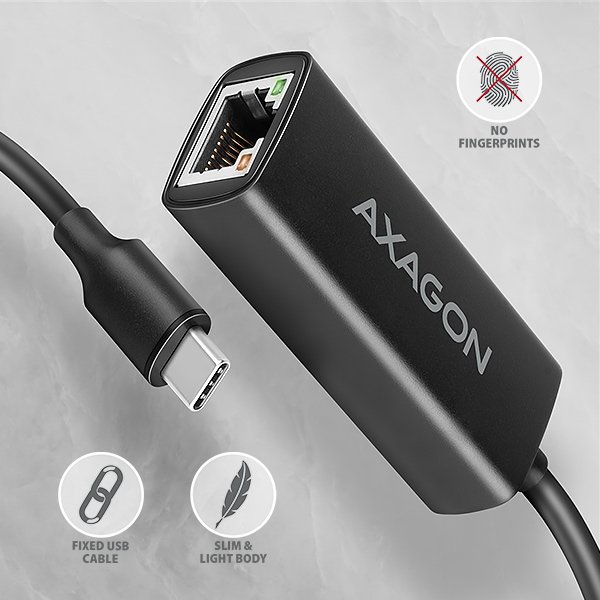 AXAGON ADE-ARC, USB-C 3.2 Gen 1 - Gigabit Ethernet síťová karta, Realtek 8153, auto instal - obrázek č. 3