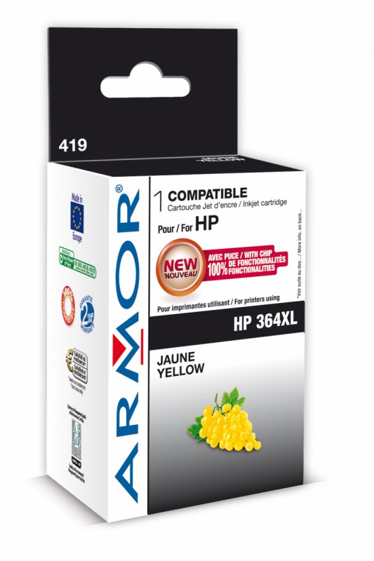 Armor ink-jet pro HP Photosmart B8550,12ml,Yellow - obrázek produktu