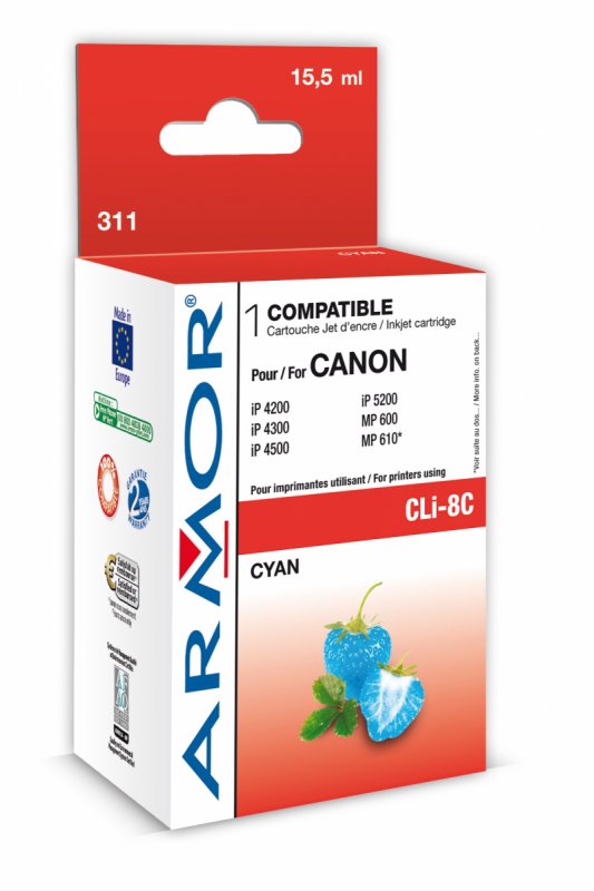 Armor ink-jet pro Canon iP4200, 16ml (CLI8C), čip - obrázek produktu