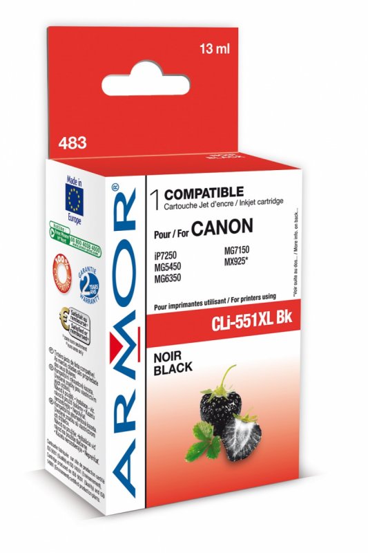 Armor ink-jet pro Canon CLI551BKXL, 13 ml, Black - obrázek produktu