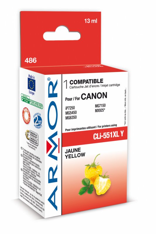Armor ink-jet pro Canon CLI551YXL, 13 ml, Yellow - obrázek produktu