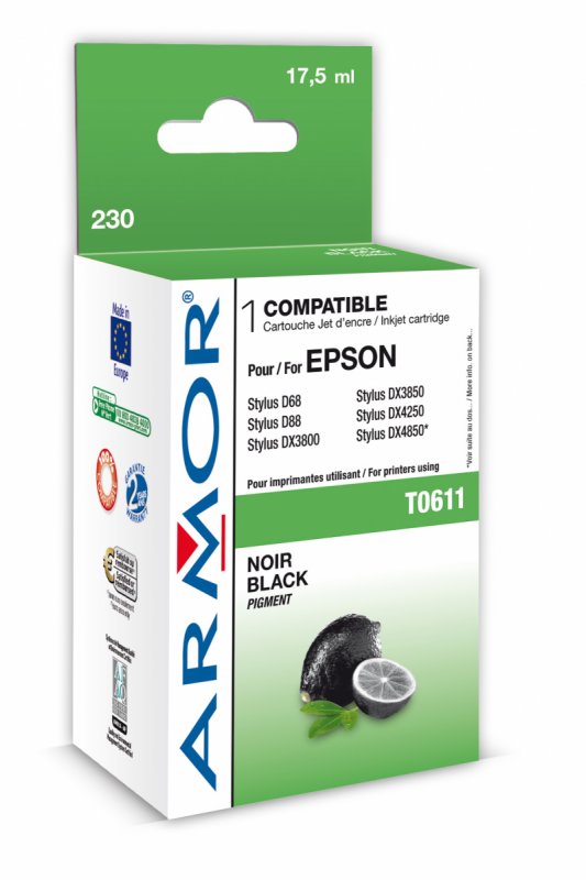 Armor ink-jet pro Epson D88 (T06140), 8ml, černá - obrázek produktu