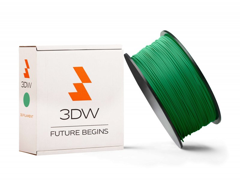 3DW - PLA filament 1,75mm zelená, 1kg, tisk 190-210°C - obrázek produktu
