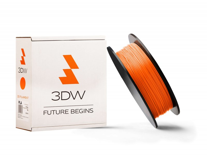 3DW - PLA filament 1,75mm fluooranž,0,5 kg,tisk190-210°C - obrázek produktu