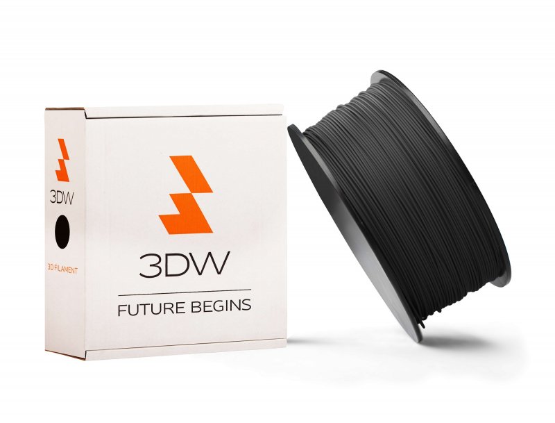 3DW - PLA filament 2,9mm černá, 1kg, tisk 195-225°C - obrázek produktu