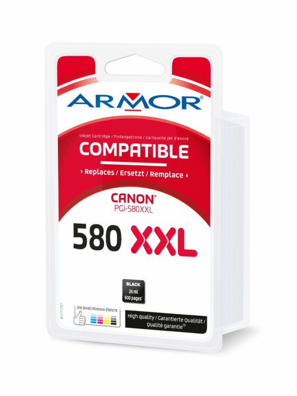 Armor ink-jet pro Canon (PGI580XXL) black kapacita:26ml /  600p PGI-580 XXL - obrázek produktu