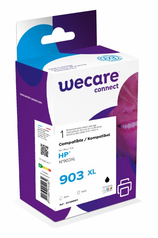 WECARE ARMOR ink kompatibilní s HP OJ 6950,T6M15AE, 30ml/ 950str, 903XL, černá/ black - obrázek produktu