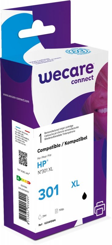 WECARE ARMOR ink kompatibilní s HP DJ 1510, CH563EE, 21ml, černá / black - obrázek produktu