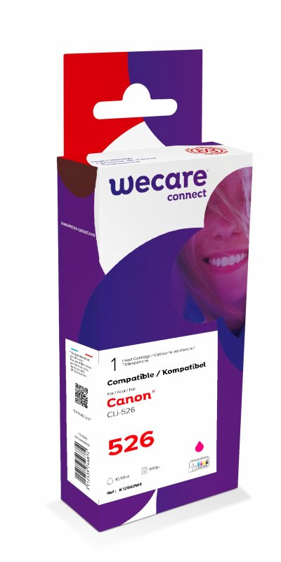WECARE ARMOR ink kompatibilní s Canon CLi-526, 10,5ml, červená / magenta - obrázek produktu