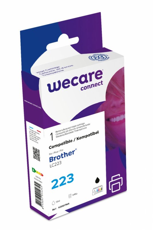 WECARE ARMOR ink kompatibilní s BROTHER LC-223BK, černá/ black - obrázek produktu
