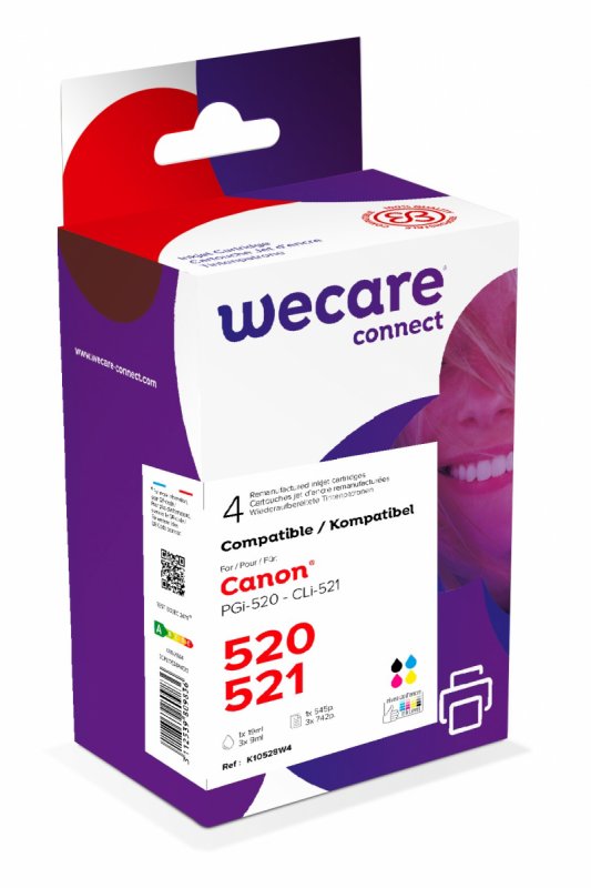 WECARE ARMOR ink sada kompatibilní s CANON PGi-520/ CLi-521CMY, CMYK - obrázek produktu