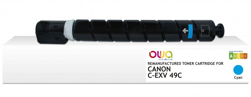 OWA Armor toner kompatibilní s Canon C-EXV49C, 19000st, modrá/ cyan - obrázek produktu