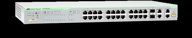 Allied Telesis 24xFE smart+2xGb+2SFP PoE switch AT-FS750/ 28PS - obrázek produktu