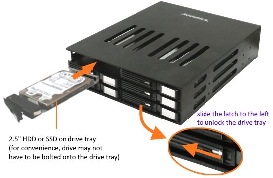 Addonics 2.5" HDD/ SSD diskové pole - obrázek č. 2