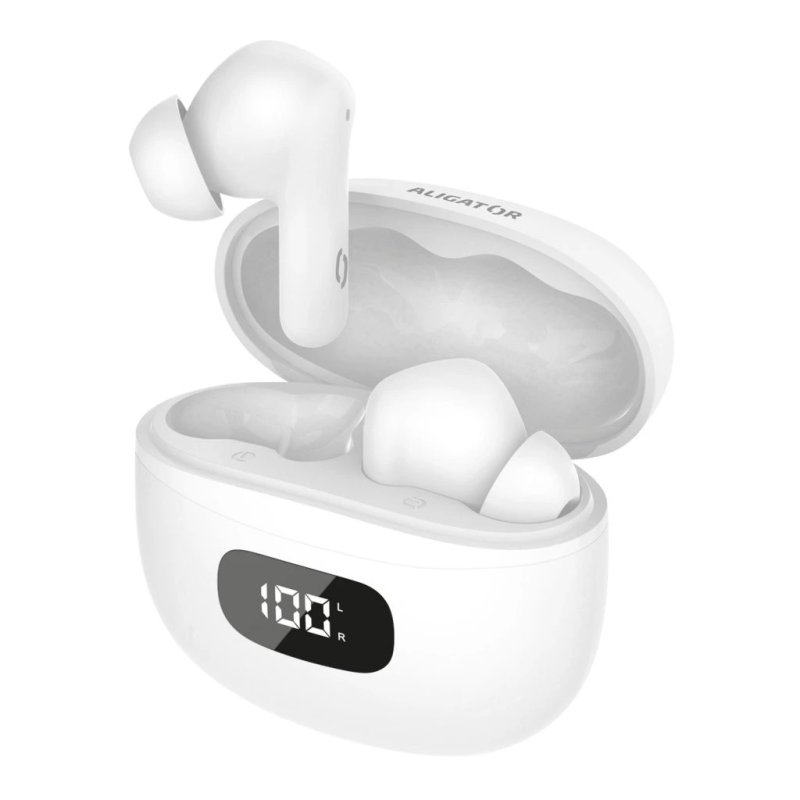 Sluchátka ALIGATOR PODS ANC TWS08, bílá - obrázek č. 2