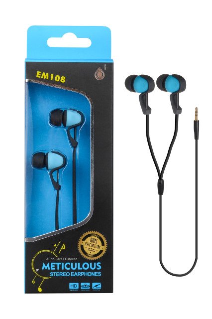 Sluchátka stereo PLUS EM108 modrá - obrázek produktu