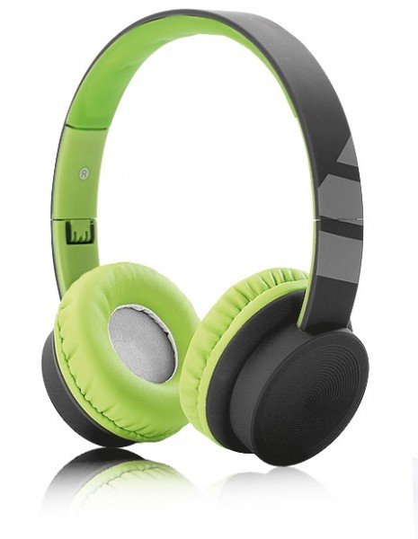 Aligator drátové sluchátka AH03, dálkové ovládání, černo/ zelená - obrázek produktu