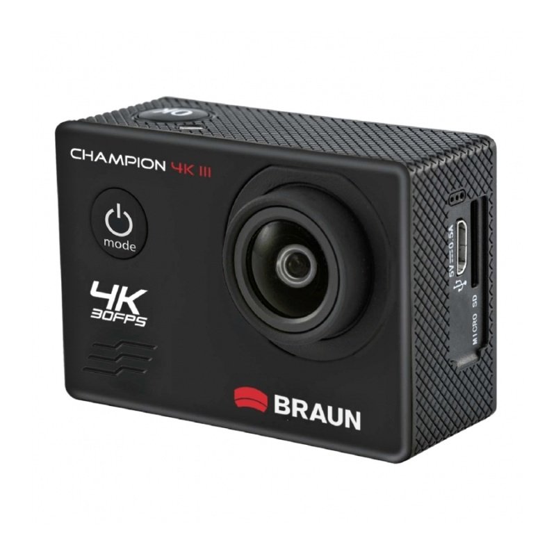 Braun CHAMPION 4K III sportovní minikamera (4k/ 30fps, 16MP, WiFi, pouzdro do 30m) - obrázek produktu
