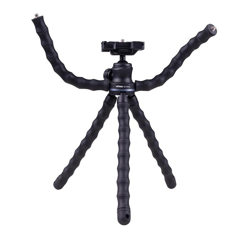Doerr OCTOPUS Vlogging stativ  (29-28,5 cm, 414 g, max.2kg, kul.hlava, 5 flexi ramen, černý) - obrázek produktu