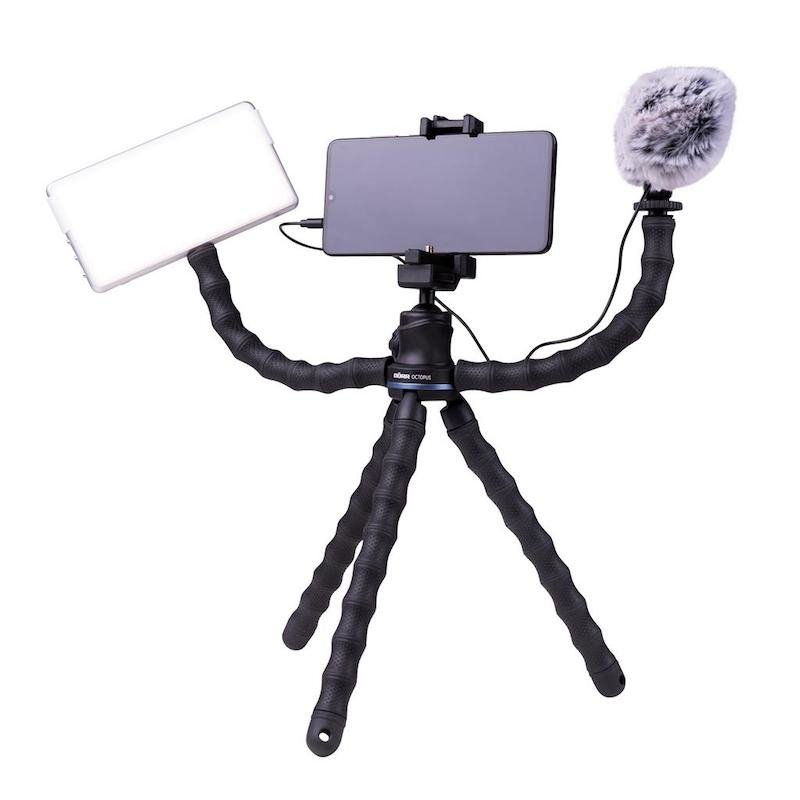 Doerr OCTOPUS Vlogging stativ  (29-28,5 cm, 414 g, max.2kg, kul.hlava, 5 flexi ramen, černý) - obrázek č. 1