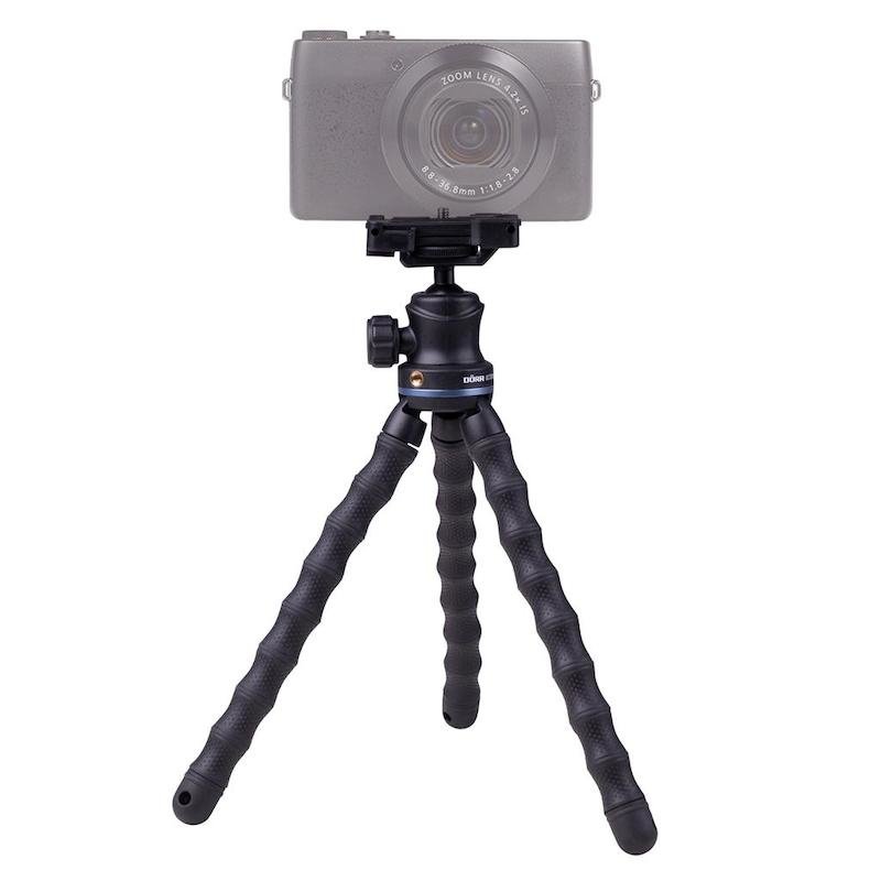 Doerr OCTOPUS Vlogging stativ  (29-28,5 cm, 414 g, max.2kg, kul.hlava, 5 flexi ramen, černý) - obrázek č. 2
