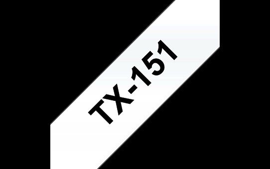 Brother pásková kazeta TX151 – černý tisk na čirém podkladu, šířka 24 mm - obrázek produktu