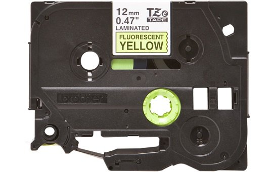 TZE-C31, černý tisk na fluroscenční žluté, 12 mm - obrázek produktu