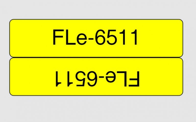Brother FLE-6511, erná na žluté, 21 mm šířka - obrázek produktu