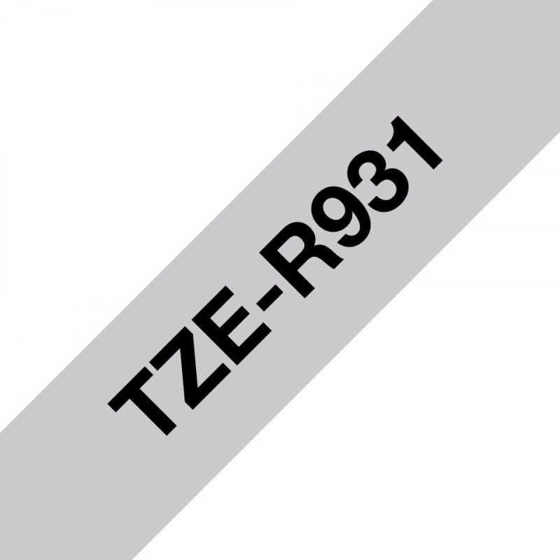 Brother TZE-R931 černá na stříbrné, 12 mm, textilní páska - obrázek produktu