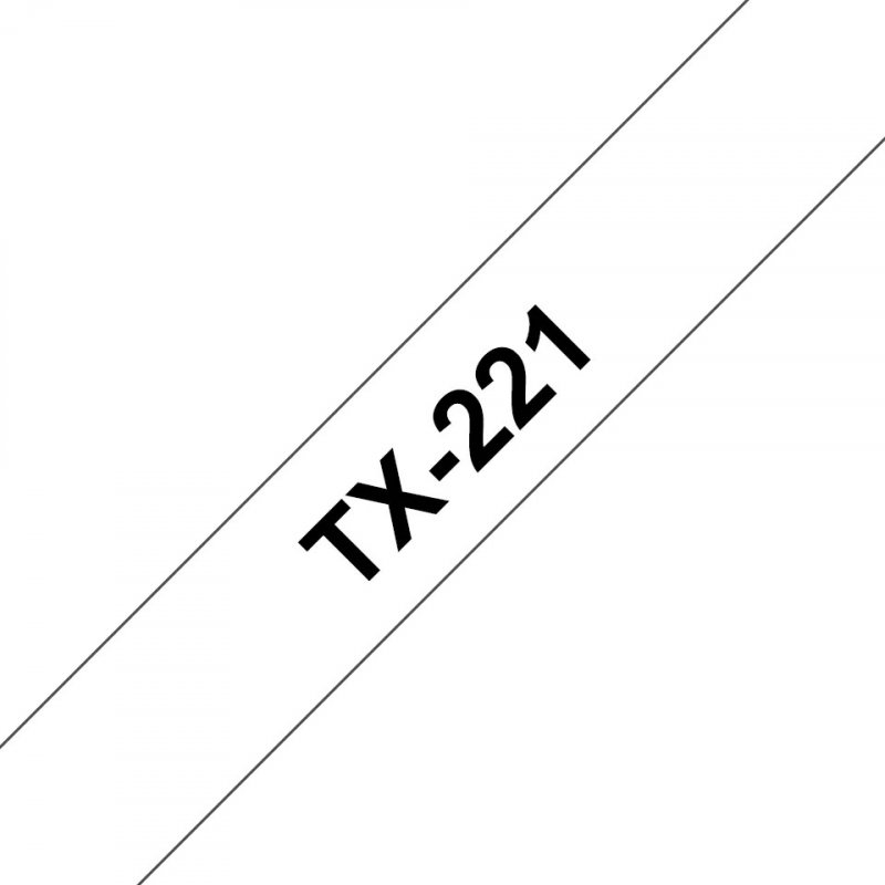 Brother - TX-221, bílá /  černá - 1 ks (9mm) - obrázek produktu