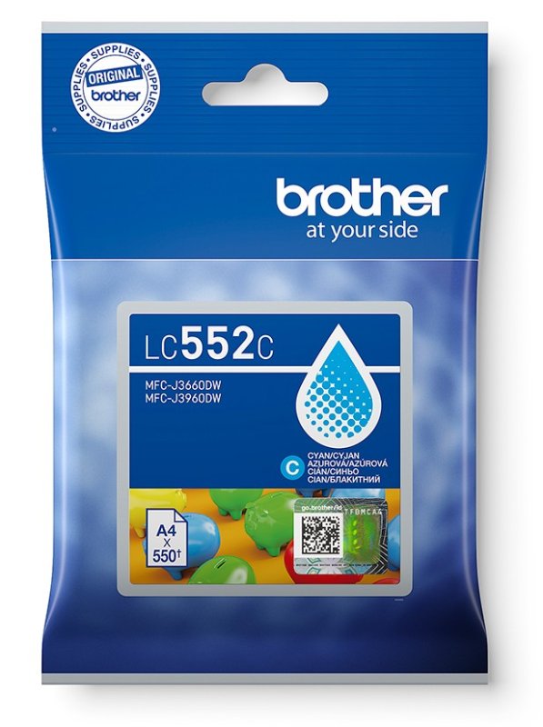 Brother LC-552C - inkoust azurový - obrázek produktu