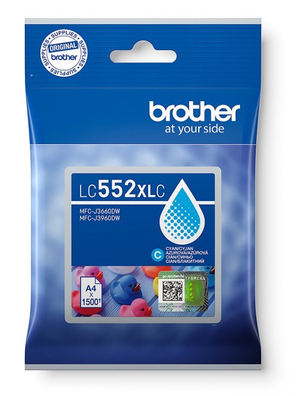 Brother LC-552XLC - inkoust azurový XL - obrázek produktu