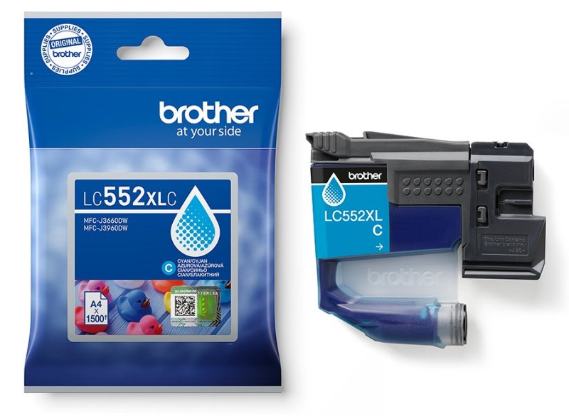 Brother LC-552XLC - inkoust azurový XL - obrázek č. 2