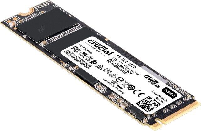 1TB SSD Crucial P1 M.2 PCIe NVMe 2000/ 1700MB/ s - obrázek produktu