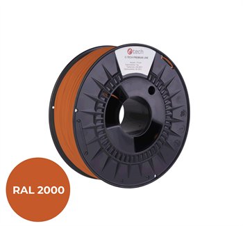 Filament C-TECH PREMIUM LINE, TPU 90A, flexibilní, žlutooranžová, RAL2000, 1,75mm, 1kg - obrázek produktu