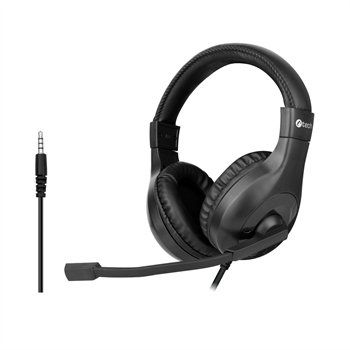 Sluchátka k PC C-TECH MHS-05, 3,5mm jack, černá - obrázek produktu