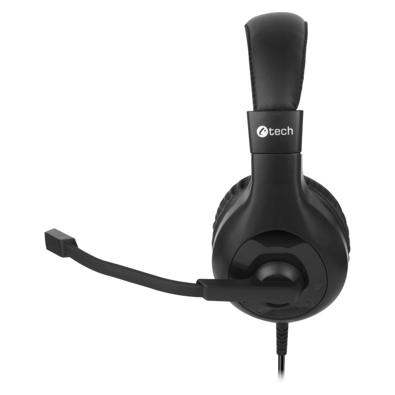 Sluchátka k PC C-TECH MHS-05, 3,5mm jack, černá - obrázek č. 1