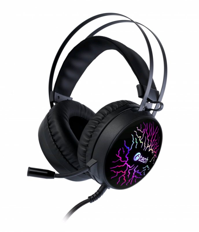 Herní sluchátka C-TECH Astro (GHS-16), casual gaming, LED, 7 barev podsvícení - obrázek produktu