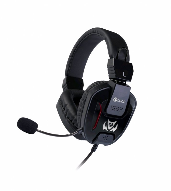 Herní sluchátka C-TECH Cadmus (GHS-12), casual gaming, černo-červená - obrázek produktu