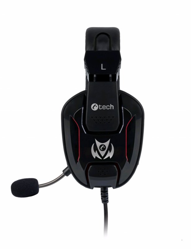 Herní sluchátka C-TECH Cadmus (GHS-12), casual gaming, černo-červená - obrázek č. 2
