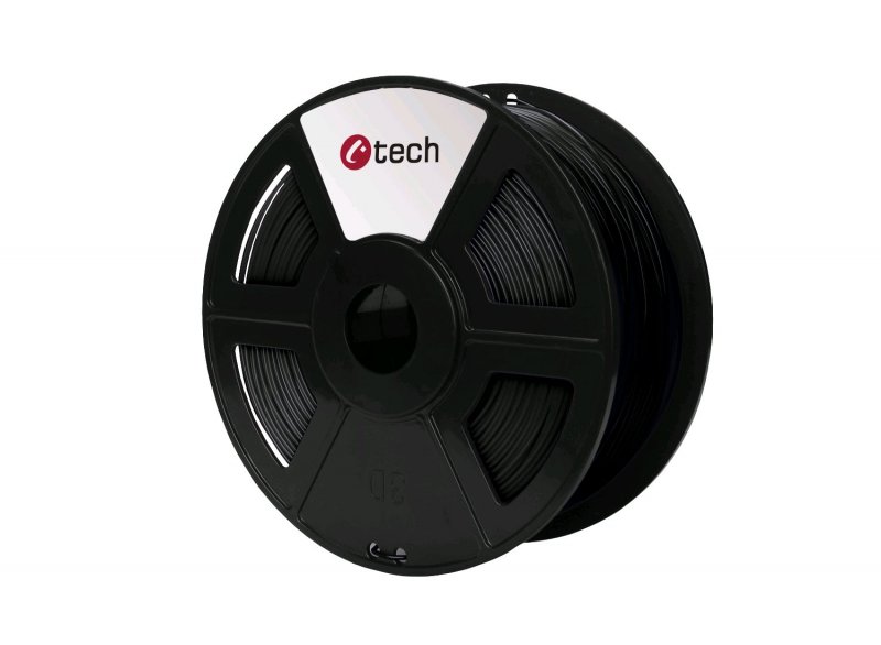 Tisková struna (filament) C-TECH, PLA, 1,75mm, 1kg, černá - obrázek produktu