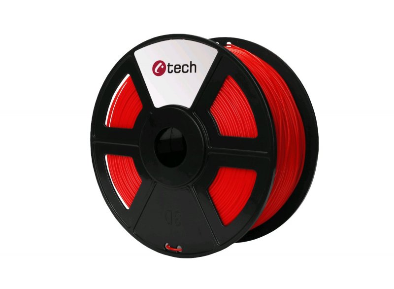 Tisková struna (filament) C-TECH, PLA, 1,75mm, 1kg, červená - obrázek produktu
