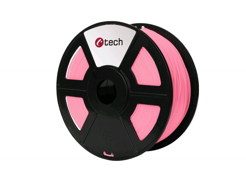 Tisková struna (filament) C-TECH, PLA, 1,75mm, 1kg, růžová - obrázek produktu