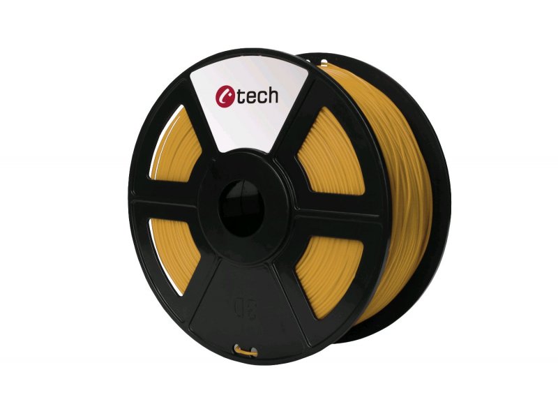 Tisková struna (filament) C-TECH, PLA, 1,75mm, 1kg, zlatá - obrázek produktu