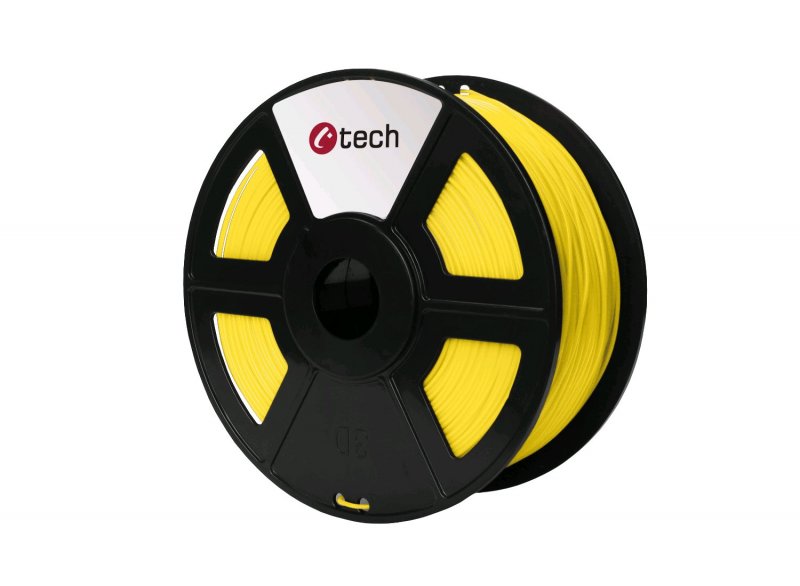 Tisková struna (filament) C-TECH, PLA, 1,75mm, 1kg, žlutá - obrázek produktu