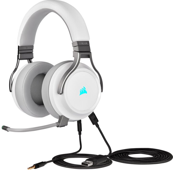 CORSAIR herní bezdrátový headset Virtuoso White - obrázek č. 3