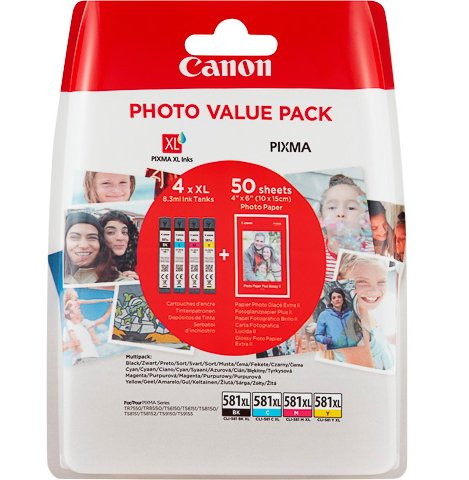 Canon INK CLI-581XL BK/ C/ M/ Y PHOTO VALUE BL - obrázek produktu