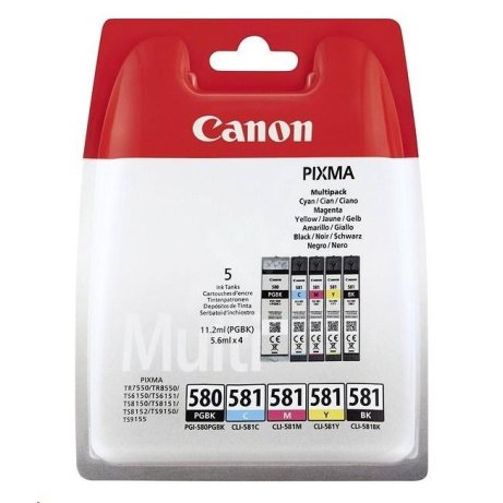 Canon PGI-580/ CLI-581 PGBK/ C/ M/ Y/ BK MULTI - obrázek produktu